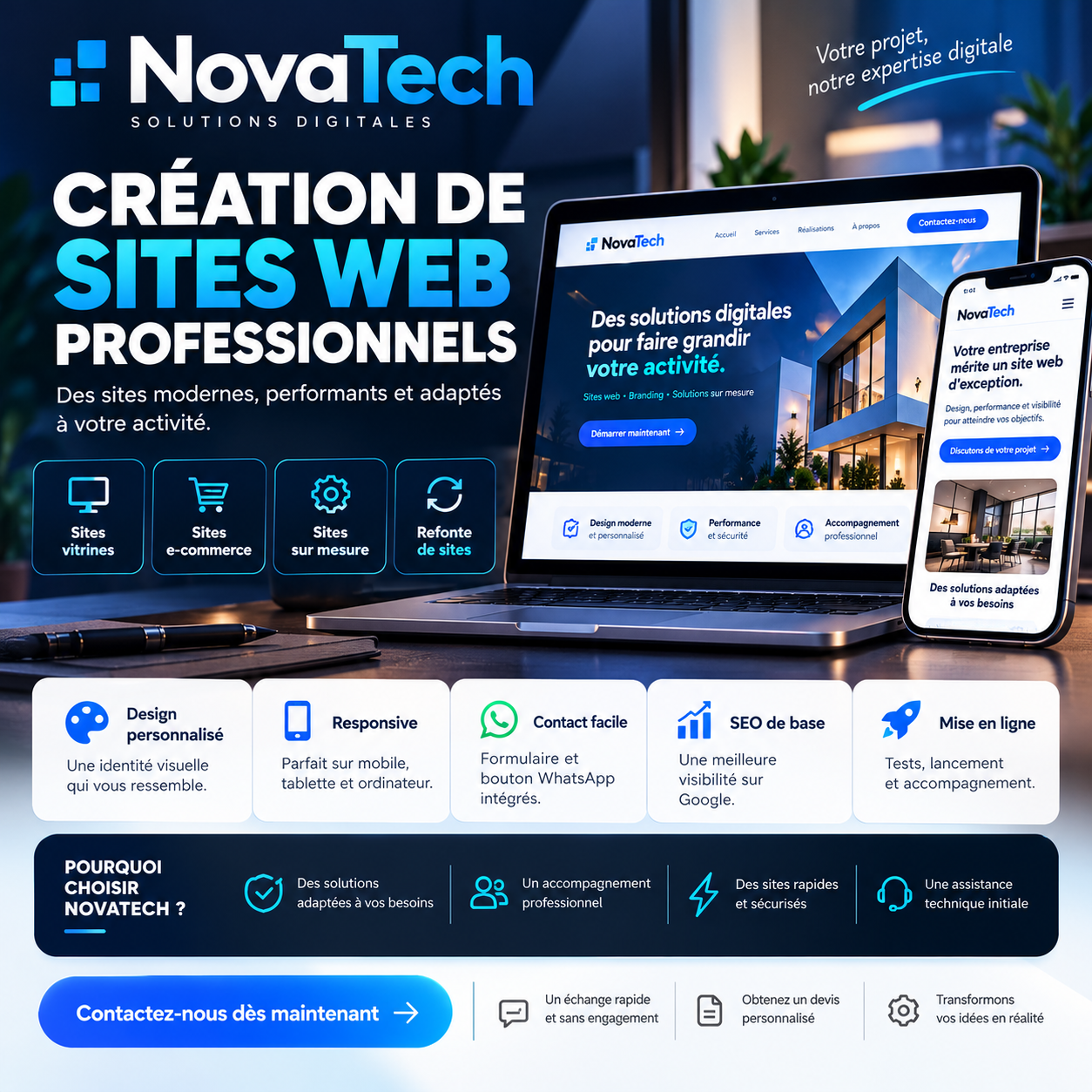 CRÉATION DE SITES WEB PROFESSIONNELS